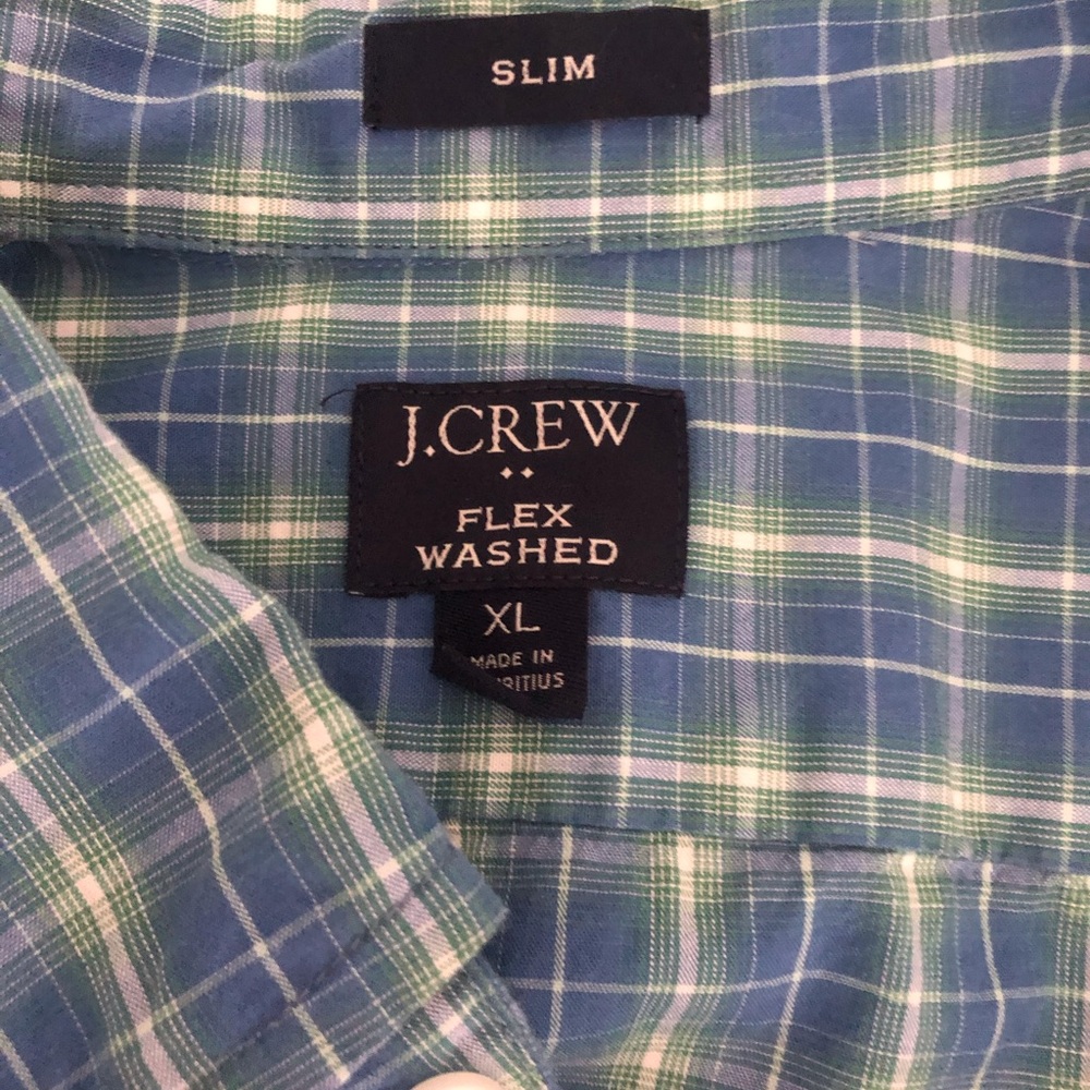 J Crew slim, casual button down shirt.